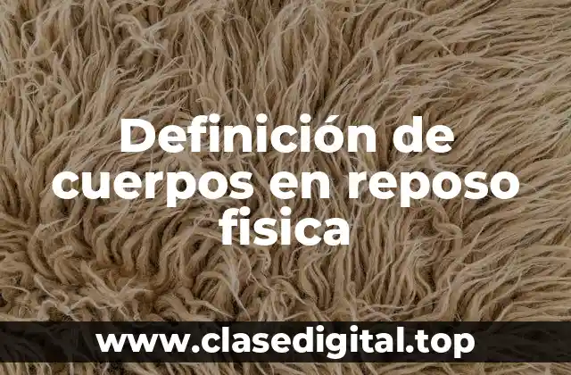 Definición de cuerpos en reposo fisica