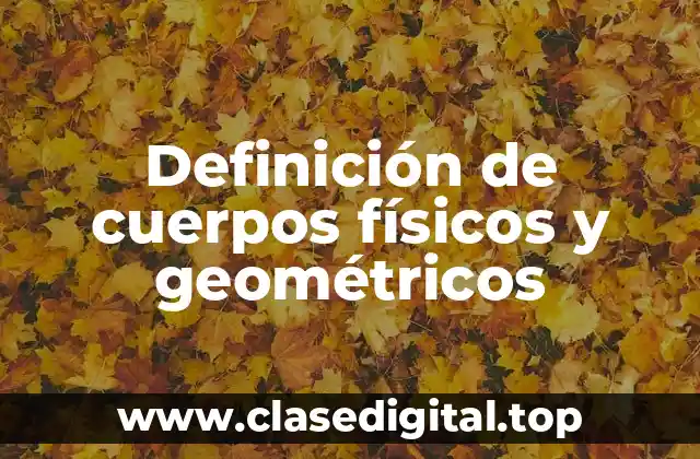 Definición de cuerpos físicos y geométricos