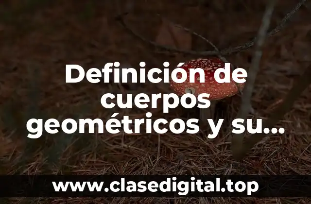 Definición de cuerpos geométricos y su clasificación