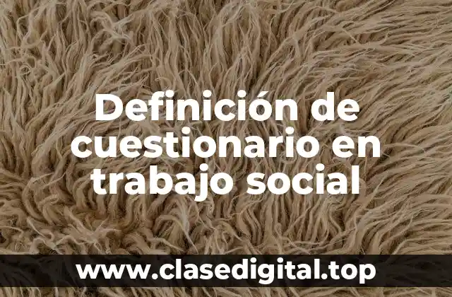 Definición de cuestionario en trabajo social