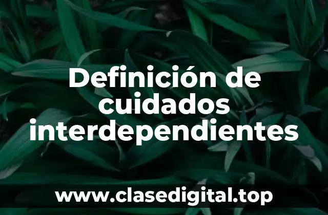 Definición de cuidados interdependientes
