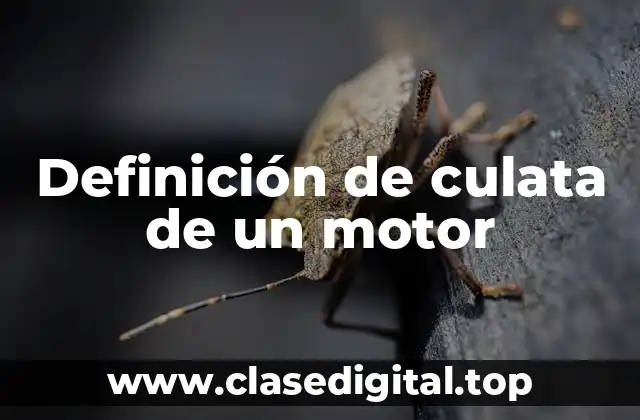 Definición de culata de un motor
