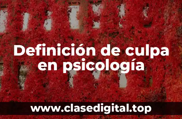 Definición de culpa en psicología