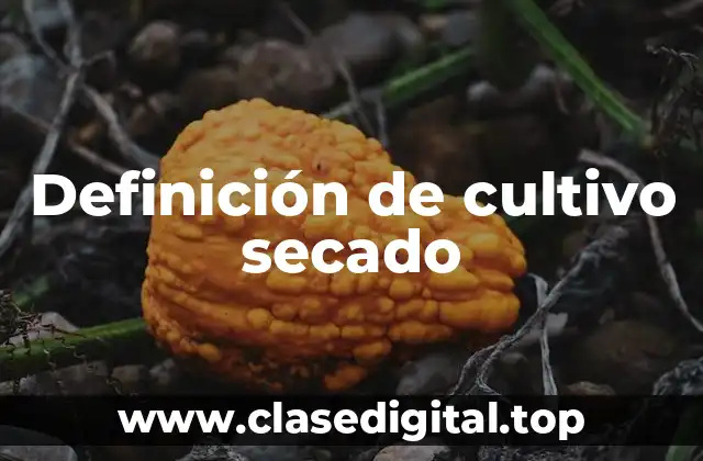 Ejemplos de cultivo secado