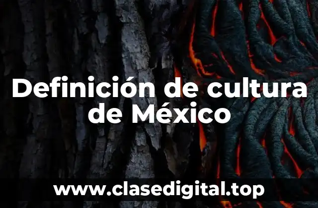 Definición de cultura de México