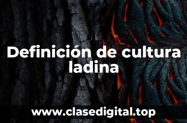 Definición de cultura ladina