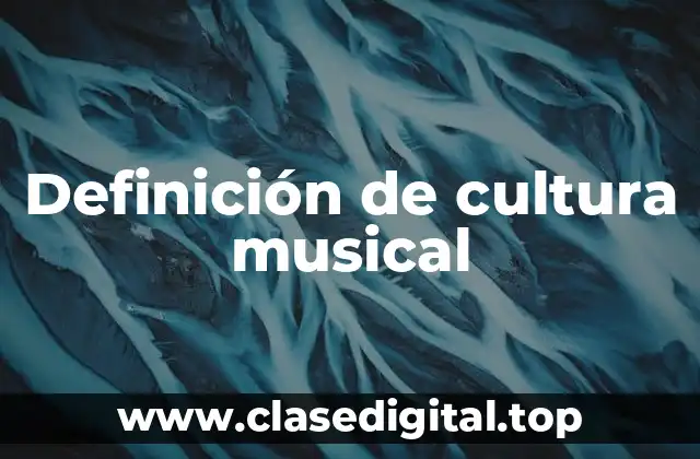Definición de cultura musical