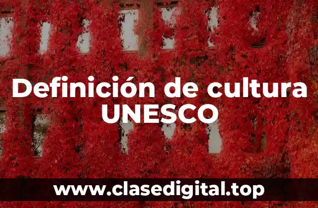 Definición de cultura UNESCO