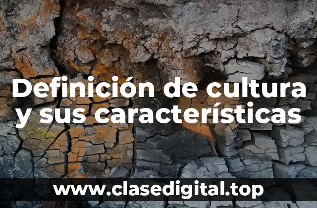 Definición de cultura y sus características