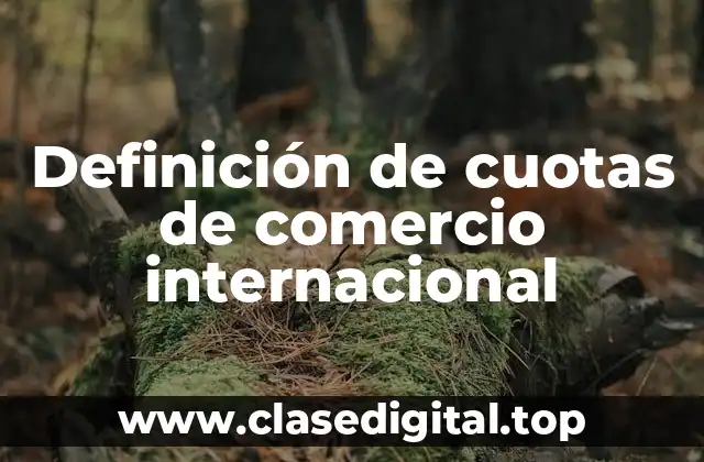 Definición de cuotas de comercio internacional