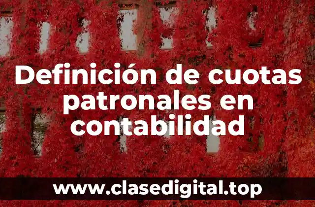 Definición de cuotas patronales en contabilidad