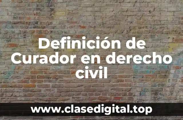 Definición de Curador en derecho civil