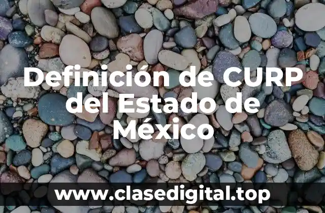 Definición de CURP del Estado de México