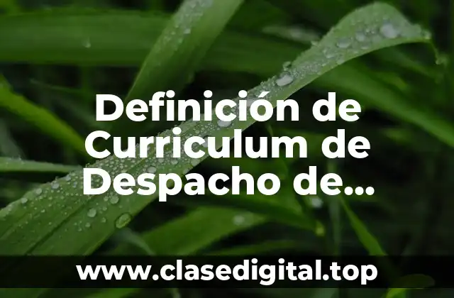 Ejemplos de Curriculum de Despacho de Abogados
