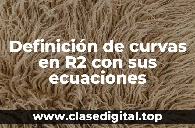 Ejemplos de curvas en R2 con sus ecuaciones