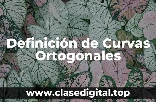 Definición de Curvas Ortogonales