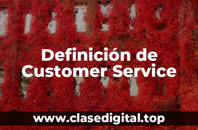 Definición de Customer Service