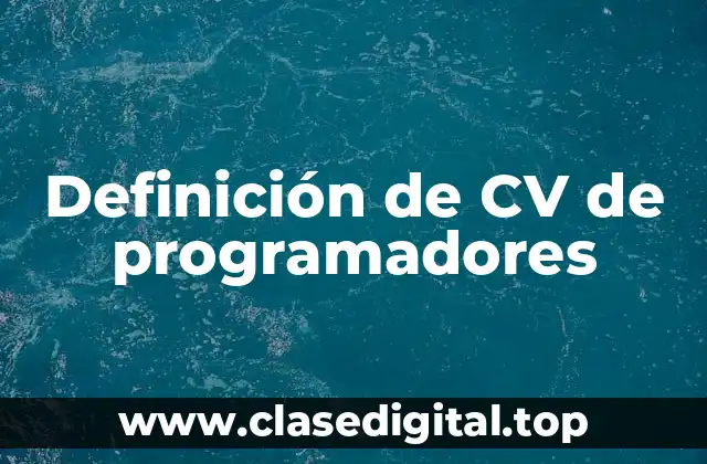 Ejemplos de CV de programadores