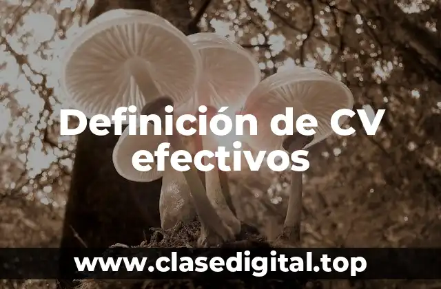 Definición de CV efectivos