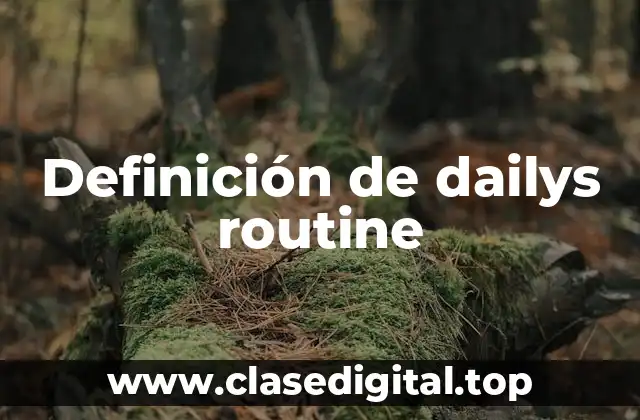 Ejemplos de dailys routine