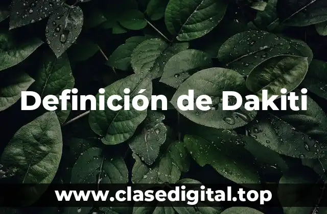 Definición de Dakiti