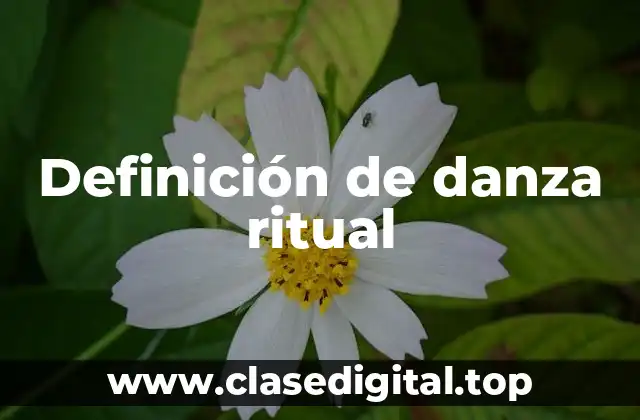 Definición de danza ritual
