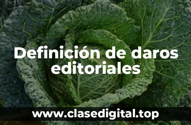Ejemplos de daros editoriales