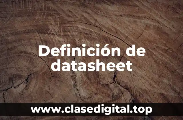 Definición de datasheet