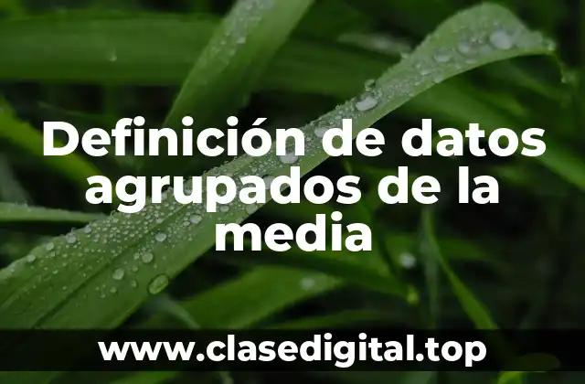 Definición de datos agrupados de la media
