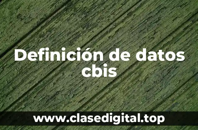Ejemplos de datos cbis
