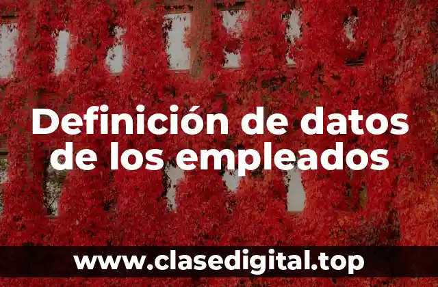 Definición de datos de los empleados