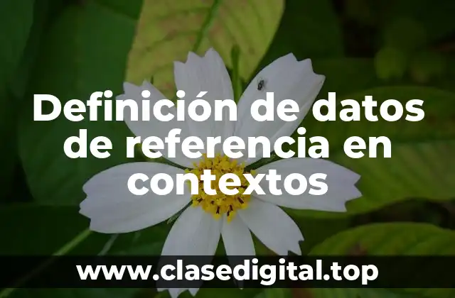Definición de datos de referencia en contextos