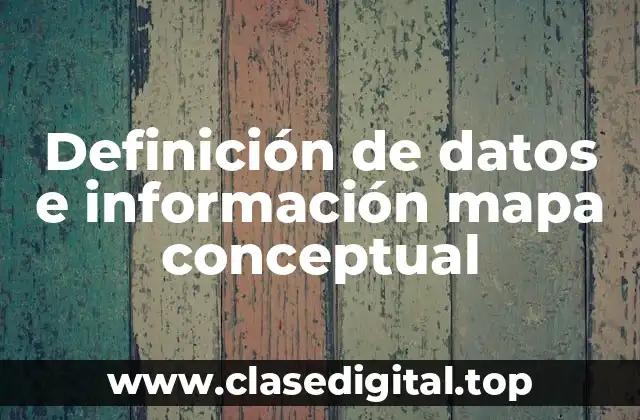Definición de datos e información mapa conceptual