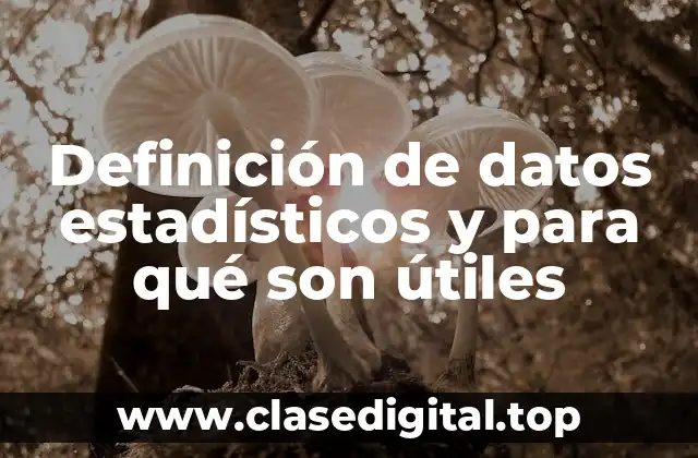 Definición de datos estadísticos y para qué son útiles
