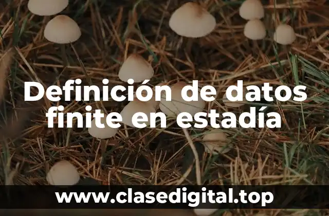 Definición de datos finite en estadía