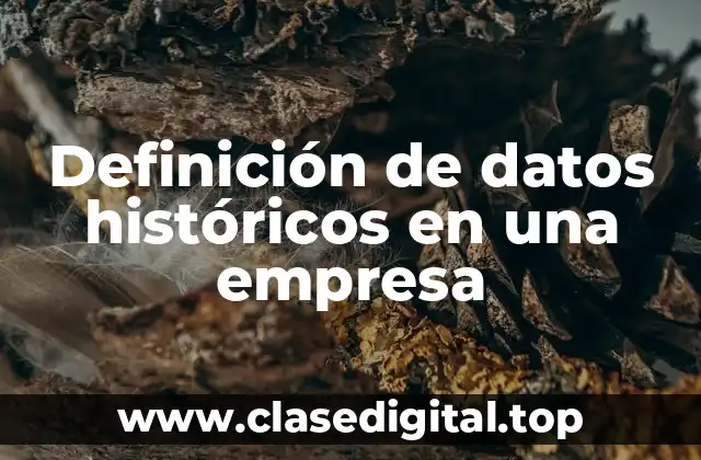 Definición de datos históricos en una empresa