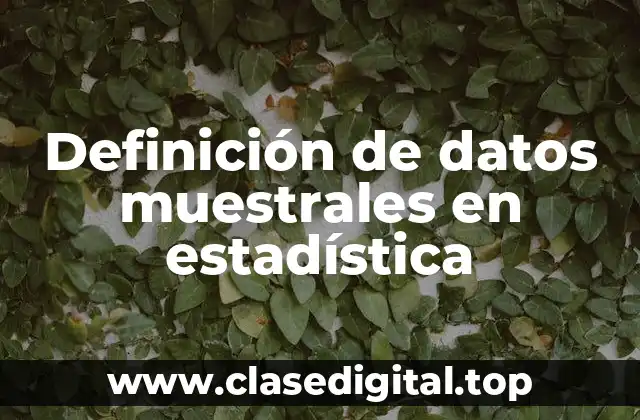 Definición de datos muestrales en estadística