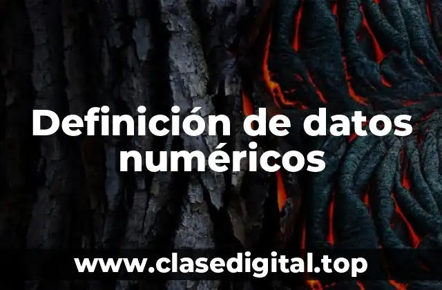 Definición de datos numéricos