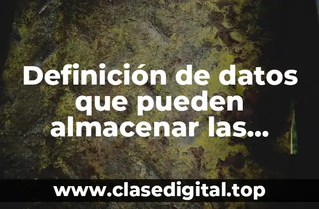 Definición de datos que pueden almacenar las variables en MySQL