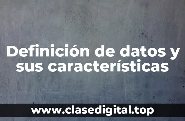 Definición técnica de datos