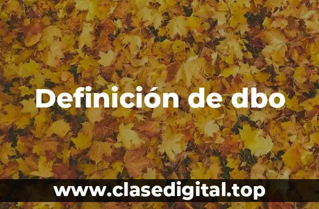 Definición de dbo