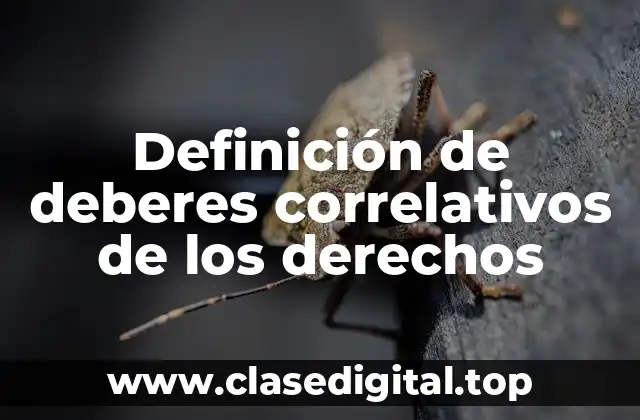 Definición de deberes correlativos de los derechos
