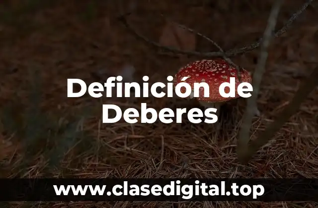 Definición de Deberes