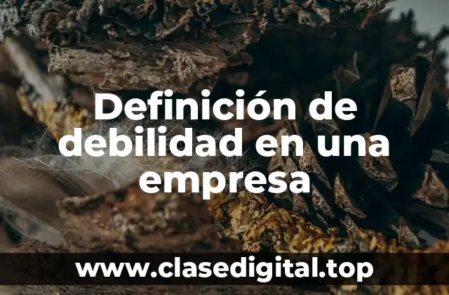 Definición de debilidad en una empresa