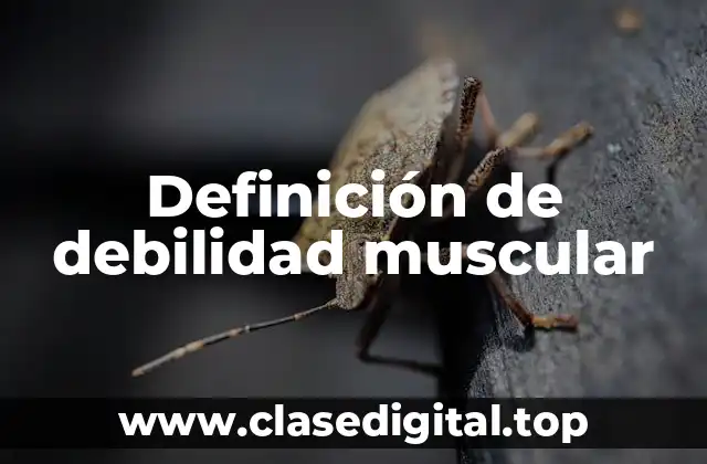 Definición de debilidad muscular