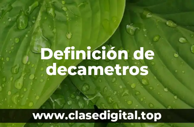 Definición de decametros