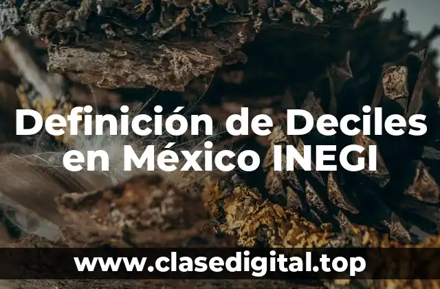 Definición de Deciles en México INEGI