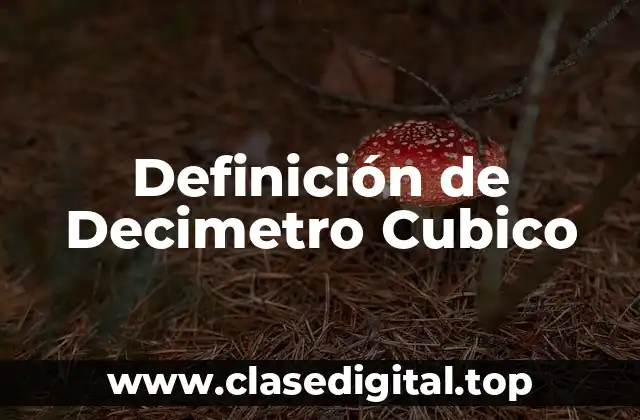 Definición de Decimetro Cubico