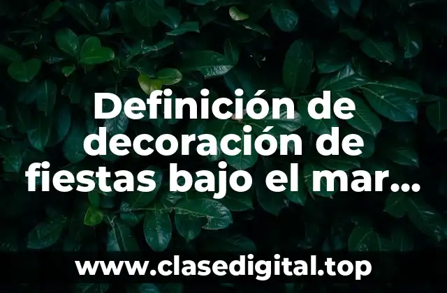 Definición de decoración de fiestas bajo el mar con medusas