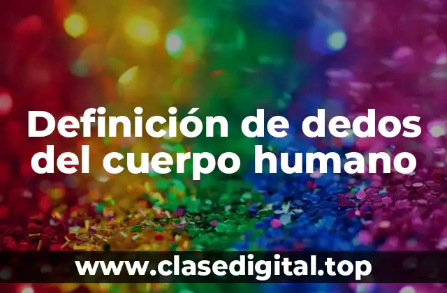 Definición de dedos del cuerpo humano